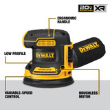 20V MAX XR® 5 in. Brushless Cordless Variable-Speed Random Orbital Sander