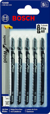 4", 6TPI, HCS Bosch Shank Jigsaw Blade  (5 pk).
