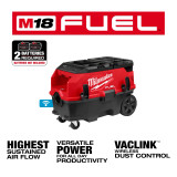 M18 FUEL™ 9 Gallon Dual Battery Dust Extractor w/ PACKOUT™ Compatibility and VACLINK™