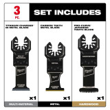 MILWAUKEE® OPEN-LOK™ All-Purpose Multi-Tool Blade Variety Pack (3 pcs) (226427)