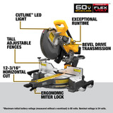 60V MAX Brushless Cordless 12 in. Double Bevel Sliding Miter Saw