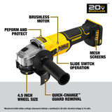 20V MAX Brushless Cordless 4 1/2 in. Slide-Switch Grinder