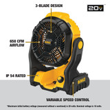 20V MAX Cordless Jobsite Fan