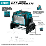 Makita 18V X2 LXT® Lithium‑Ion Cordless/Corded Work Light