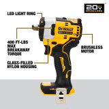 20V MAX 1/2 in. Cordless Impact Wrench With Hog Ring Anvil
