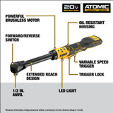 20V MAX ATOMIC™ Brushless Cordless 1/2 in. Extended Reach Ratchet