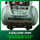The TANK™ 8-Gallon Trolley Air Compressor