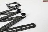 Foldable Multi-Angle Ruler With Hole Locator