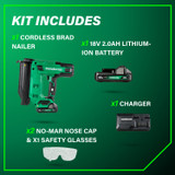 18V MultiVolt™ 18-Gauge Compact Brad Nailer Kit