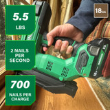 18V MultiVolt™ 18-Gauge Compact Brad Nailer Kit
