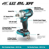 18V LXT Brushless 1/2" Impact Wrench w/Detent Pin