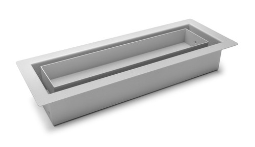 ARIA OG [SUPPLY] FRAMED FLOOR VENT [LUXE] 3" X 10" - MATTE GREY