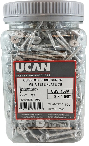 8X1-5/8 DRL PT WF PH HD-JUG OF 500 PCS