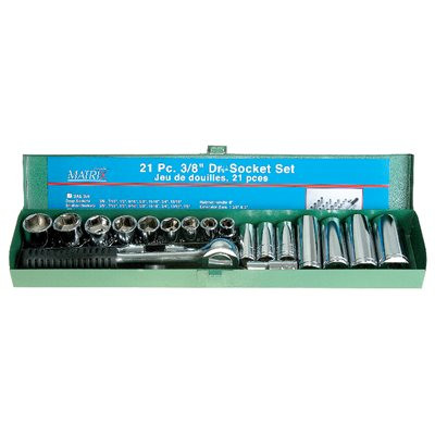 Socket Set 21pc 3/8in Dr. SAE