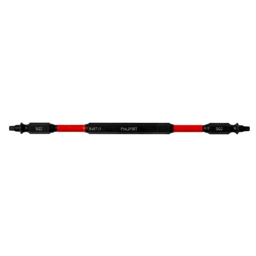 PHLiPBiT  SQ2+SQ2 10" #848944 Double Ended Impact Bit Red/Blue (226235)