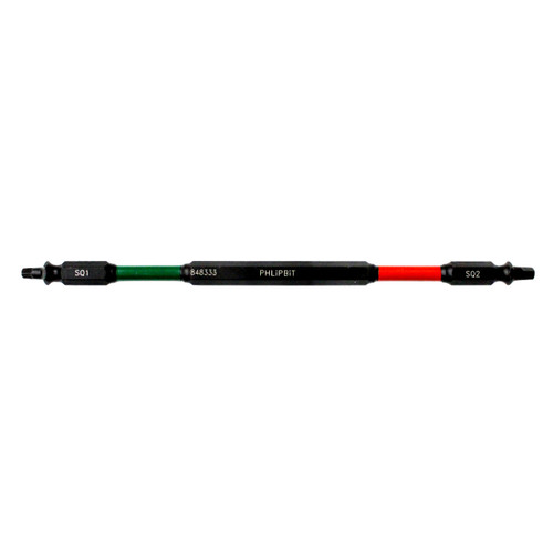 PHLiPBiT SQ1+SQ2 6" #848333 Double Ended Impact Bit Green/Red (226231)