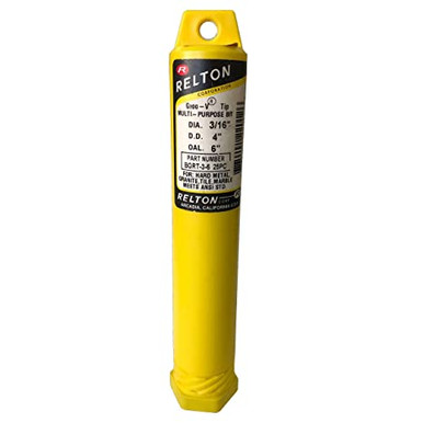 Relton GRT-3-4 3/16" Straight-Shank Masonry Drill Bit Groo-VÂ® Tip