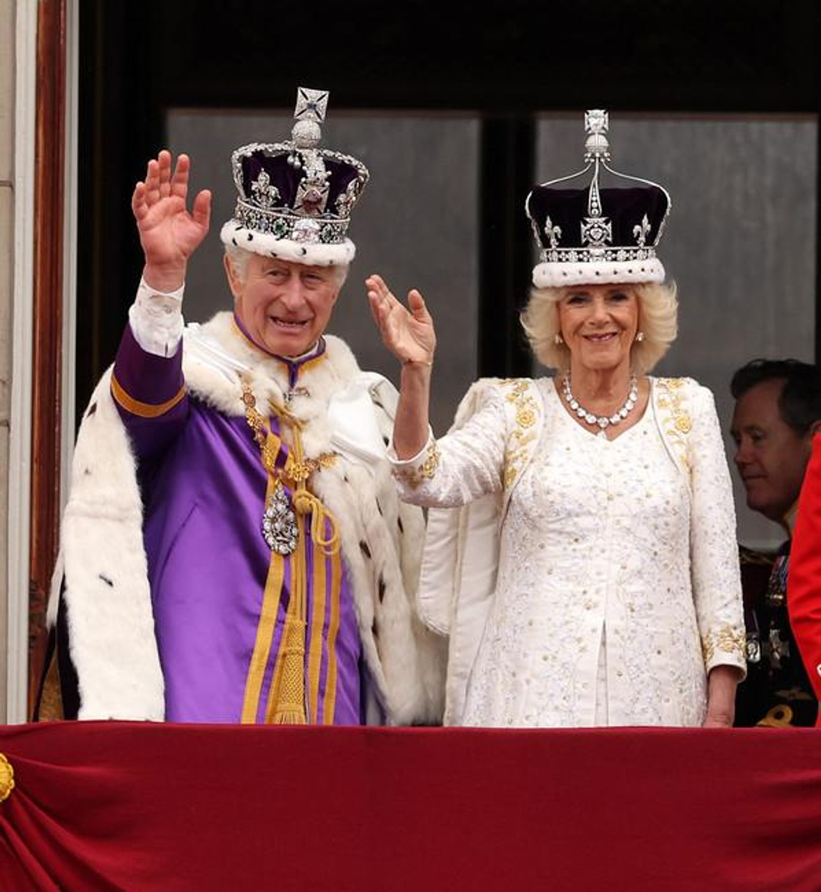 39713034-The Coronation of His Majesty King Charles III and Her Majesty The  Queen Views of King Charles IIIand Her Majesty The Queen with members of