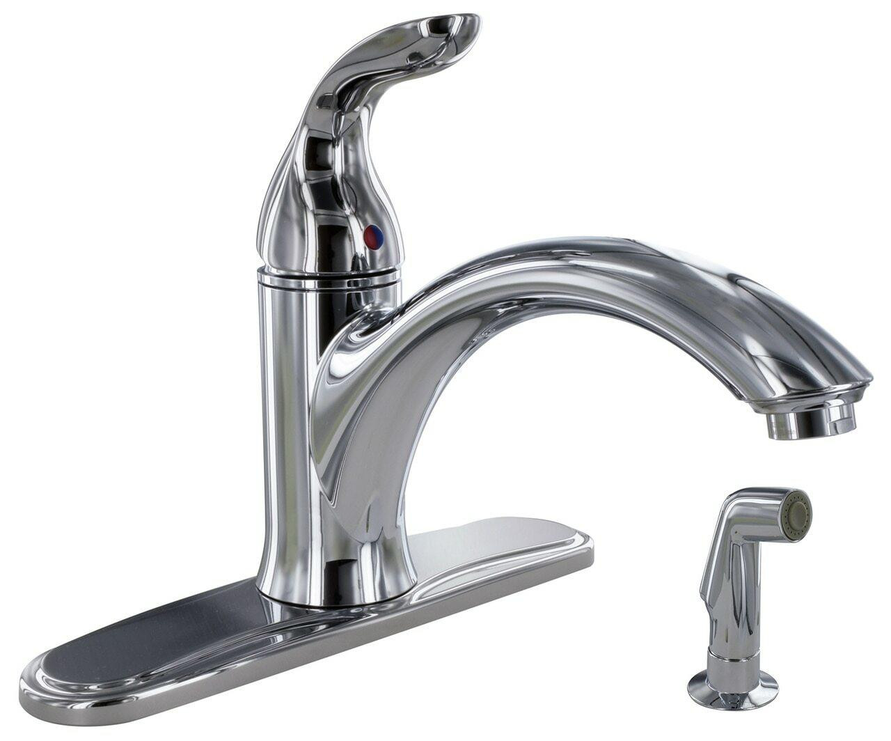 Phoenix PF231361 Single Handle Hybrid Kitchen Faucet (with Pull Down  Sprayer, Universal One or Three Hole Mount, Ceramic Disc, Chrome) 