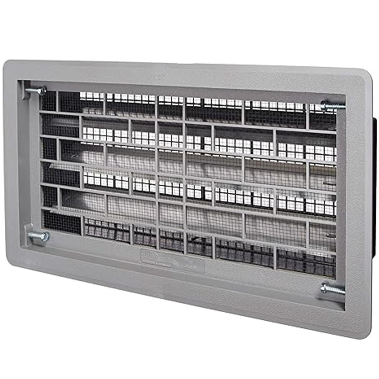 Hrv System 8 In. X 16 In. Black Automatic Foundation Vent With Energy ...