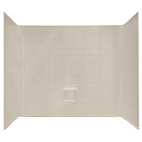 Better Bath 54" x 27" Heavy Gauge ABS Plastic Mobile Home Bathtub Wall Surround - 1 Piece - Almond 