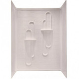 Better Bath 54 x 28 3-Piece Designer ABS Shower Wall Surround - Almond