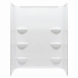 Lyons Industries Lyons Elite 54" x 27" x 69" Fiberglass Mobile Home Shower Wall Surround - 3 Piece - White 