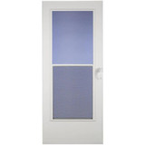 Larson 36" x 74" Mid-View Wood-Core Storm Door - White 