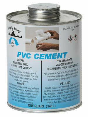 Black Swan PVC Cement (Clear) Medium Bodied 1 Pint Mobile Home