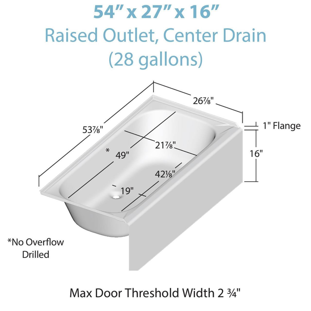 Mobile Home Bathtub 54 X 27null