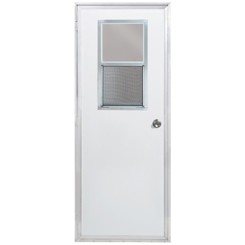 Dexter 32" x 76" Mobile Home Outswing Door with Vertical Sliding Window - Left-Hand