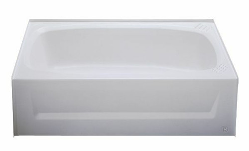 Better Bath 54 x 40 Heavy Gauge ABS Plastic Mobile Home Garden Tub - Designer No Step - White