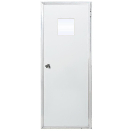 Dexter 30 x 76 Right-Hand Mobile Home Outswing Door with 10 x 10 Square Window - Clear Glass