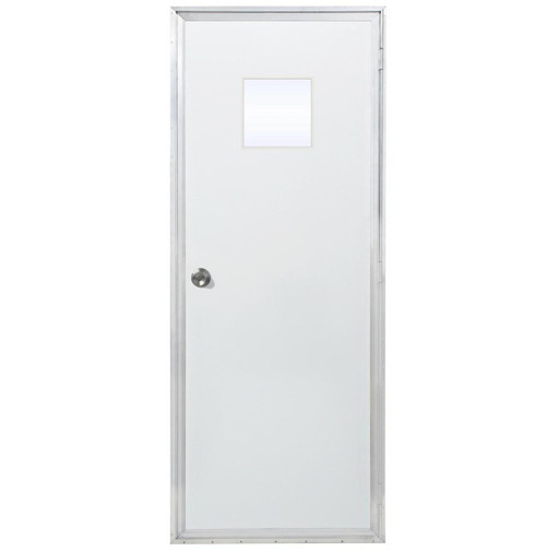 Dexter 36 x 78 Right-Hand Mobile Home Outswing Door with 10 x 10 Square Window - Clear Glass