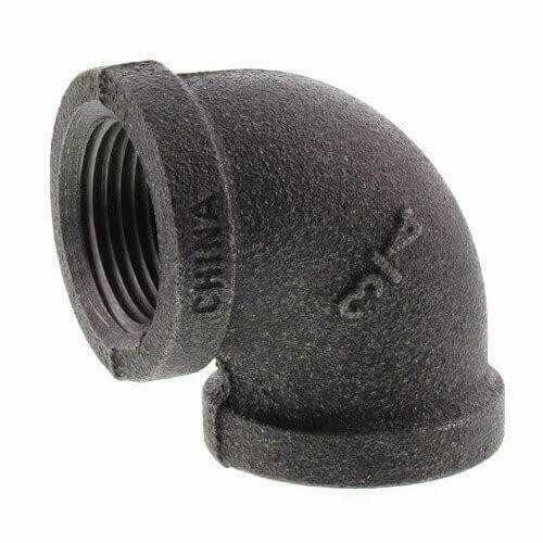 1/2" Black Iron 90 Degree FPT x FPT Elbow