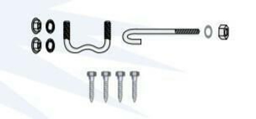 Tie Down Engineering Double I-Beam Ground Hardware Kit for Xi2 Ground Systems 