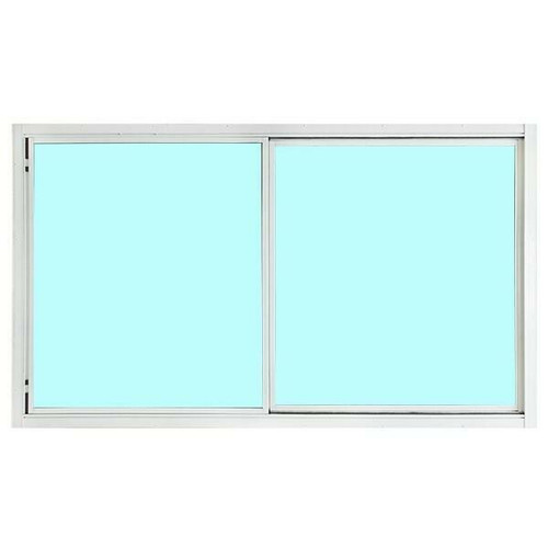 46.75" x 40" Sliding Aluminum Mobile Home Self-Storing Interior Storm Window - White