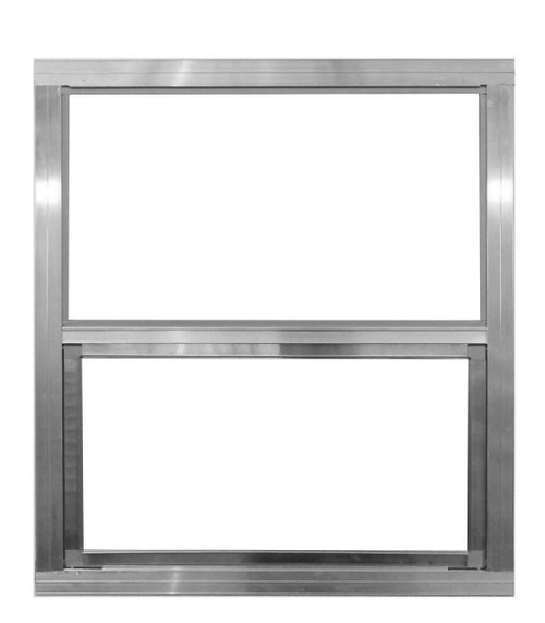 46.75" x 53.75" Single-Hung Aluminum Mobile Home Exterior Window - Mill Finish