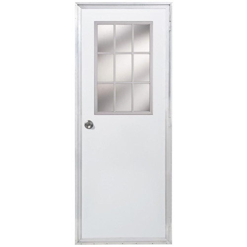 Dexter 32" x 72" Mobile Home Outswing Door with 9-Lite Window  - Clear Glass 