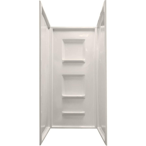 Lyons Industries Lyons Linear 32" x 32" x 74" Fiberglass Mobile Home Shower Wall Surround - 3 Piece - Almond 