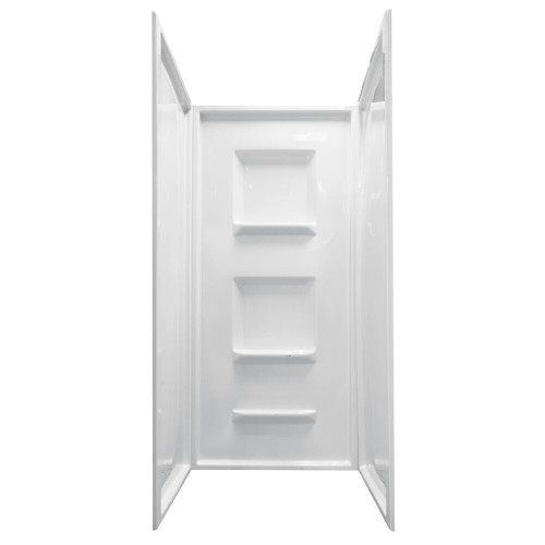 Lyons Industries Lyons Linear 32" x 32" x 74" Fiberglass Mobile Home Shower Wall Surround - 3 Piece - White 