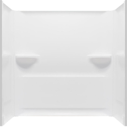Lyons Triumph 54" x 27" x 59" Fiberglass Mobile Home Bathtub Wall Surround - 3 Piece - White (Grab Bar Ready)