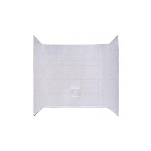 Better Bath 60" x 40" Heavy Gauge ABS Plastic Mobile Home Tiled Garden Tub Surround - 1-Piece - White