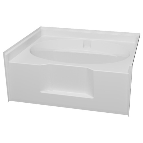 Watershed 60" x 48" x 26" Fiberglass Mobile Home Garden Tub - White
