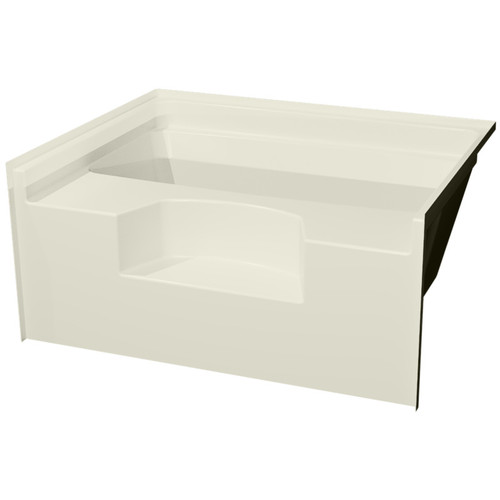 Watershed 54" x 41" x 25" Fiberglass Mobile Home Garden Tub - Almond