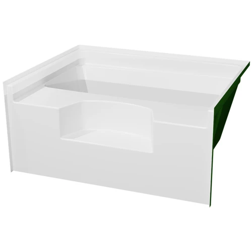 Watershed 54" x 41" x 25" Fiberglass Mobile Home Garden Tub - White