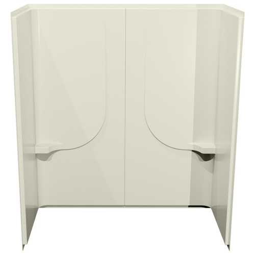 Watershed 54" x 27" x 58" Fiberglass Mobile Home Tub/Shower Wall - Almond