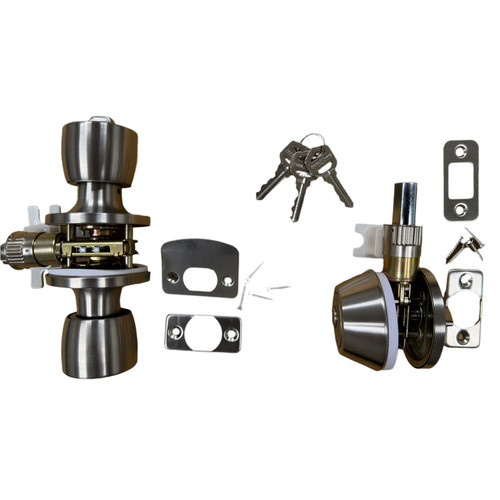 Exterior Entrance and Deadbolt Combo Lock - Stainless Steel