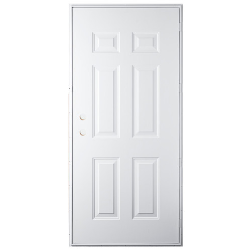 24" x 72" 6-Panel Outswing Steel Door Center - Flush