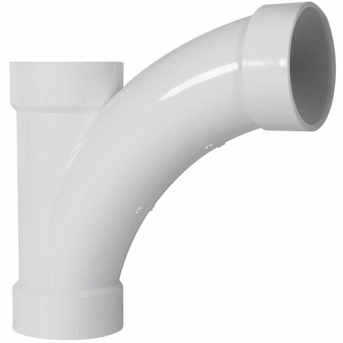 Lesso 3" PVC DWV 1/8 Bend Hub x Hub Combination Wye